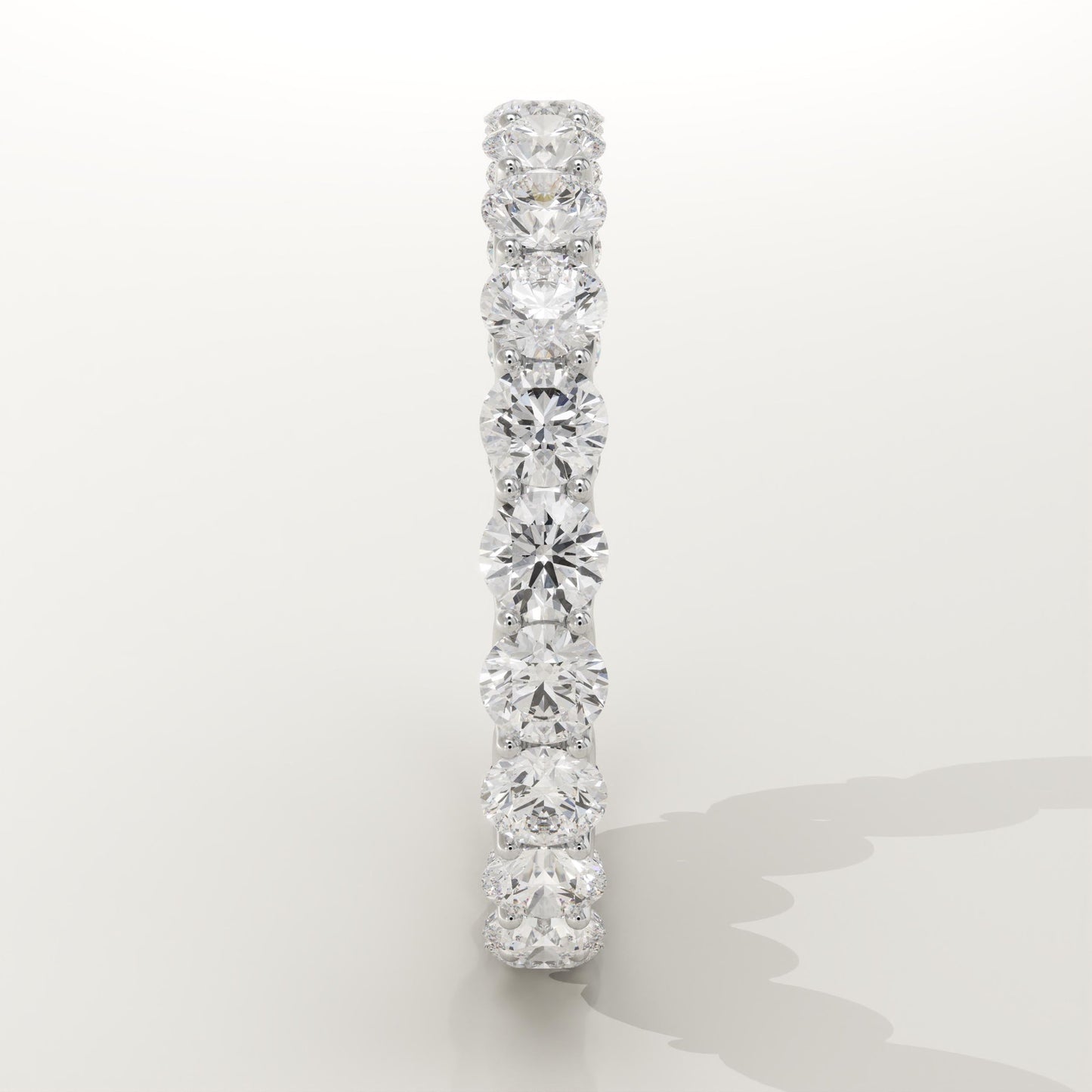 2.1 TCW Round Lab-Grown Diamond Full Eternity Wedding Band