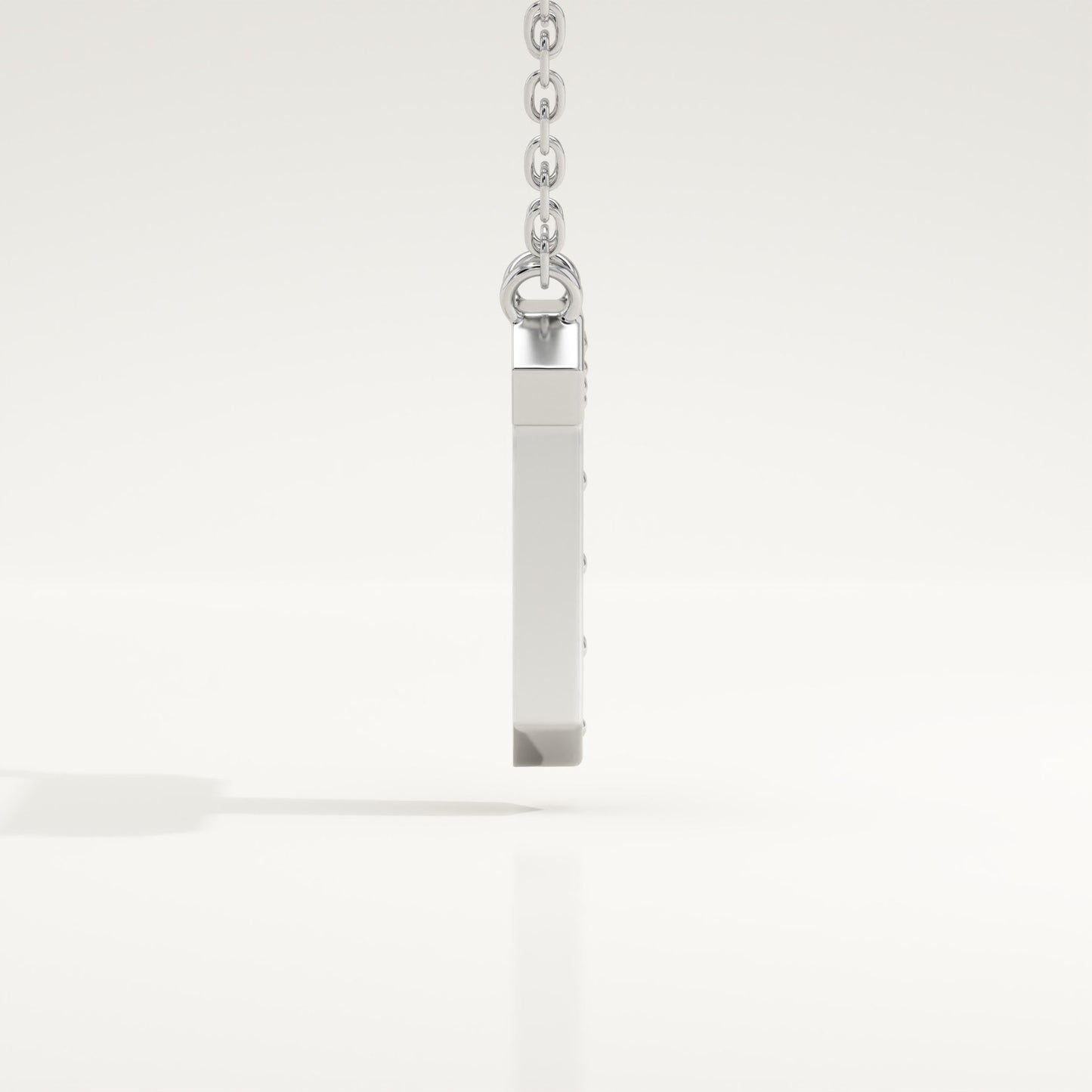 0.17 TCW Round Lab-Grown Diamond T Initial Necklace