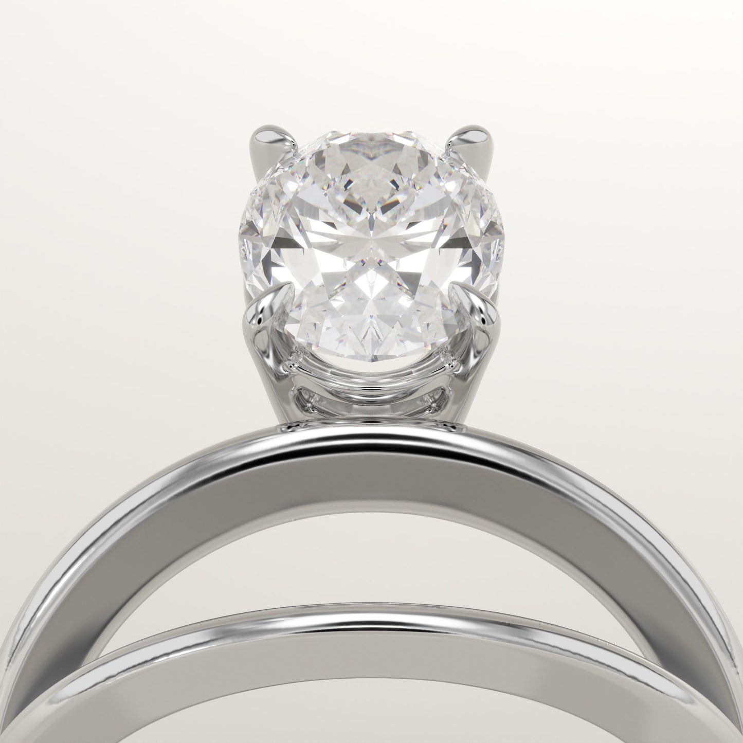 Oval Cut Solitaire Lab-Grown Diamond Engagement Ring