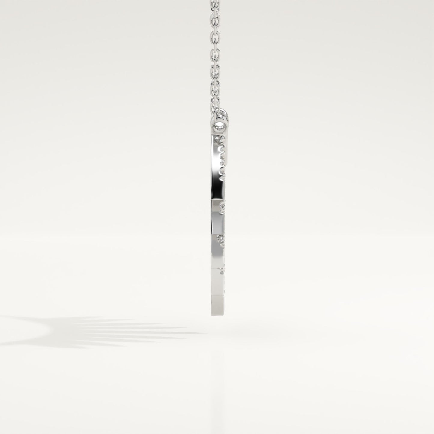 0.426 TCW Round Lab-Grown Diamond Sunbeams Charm Necklace