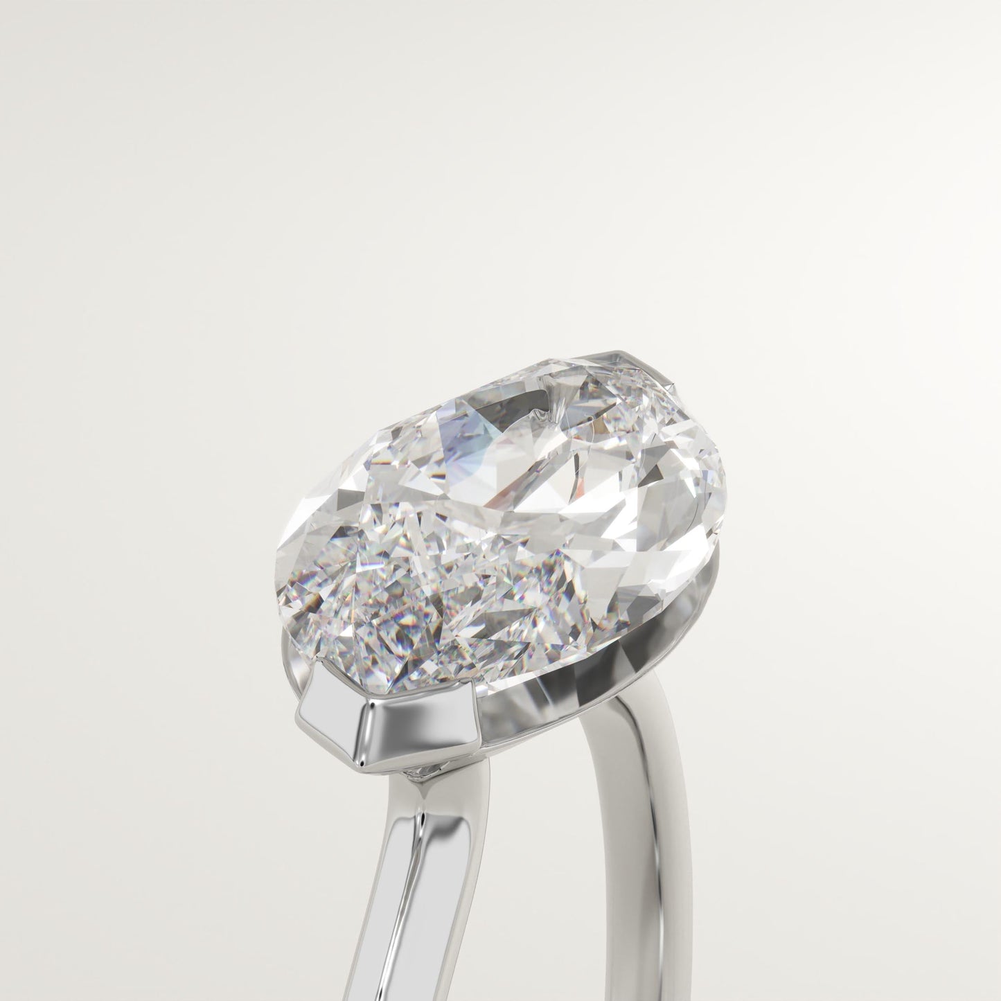 1.75 CT East West Marquise Cut Solitaire Moissanite Engagement Ring