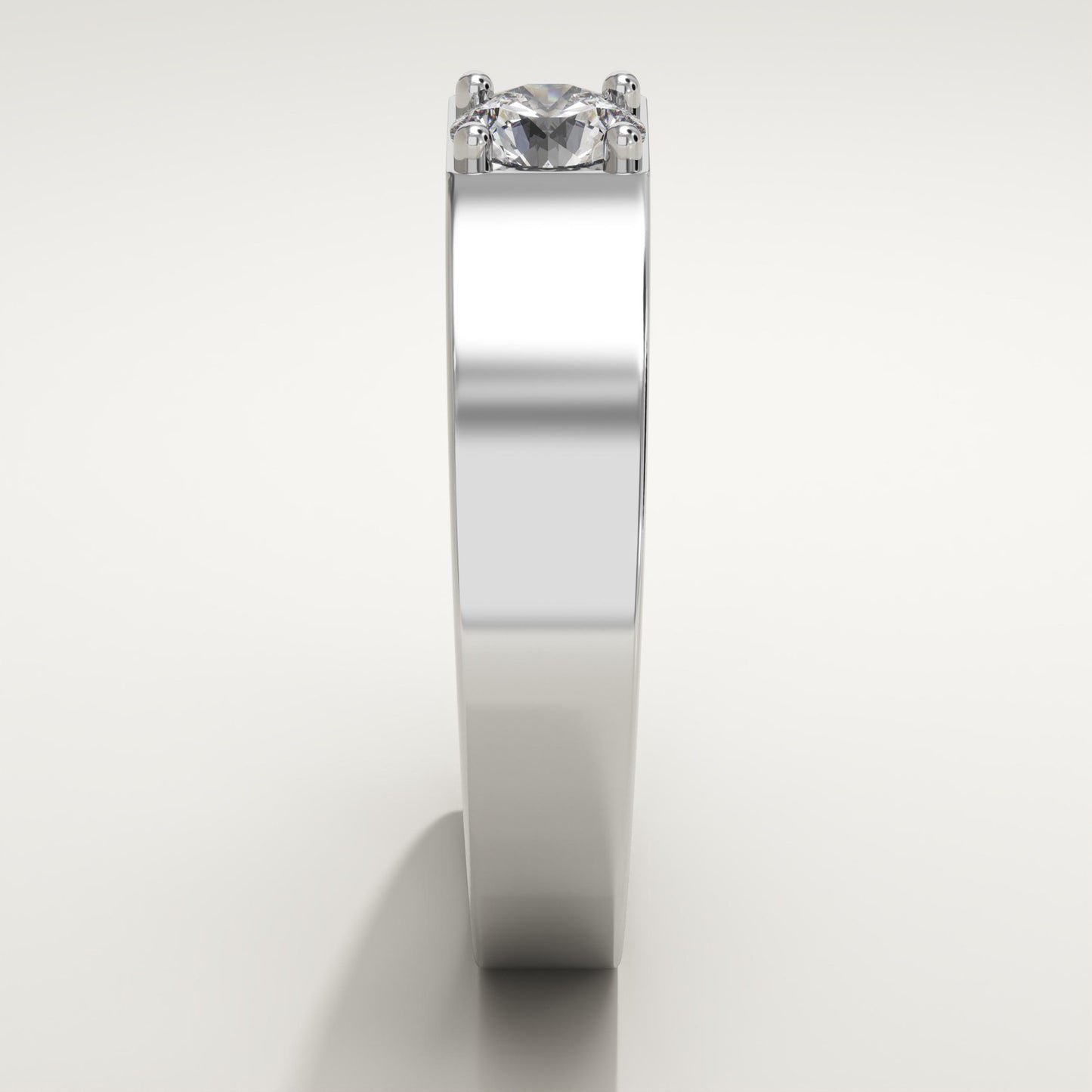 0.47 CT Round Lab-Grown Diamond Solitaire Wedding Band For Men