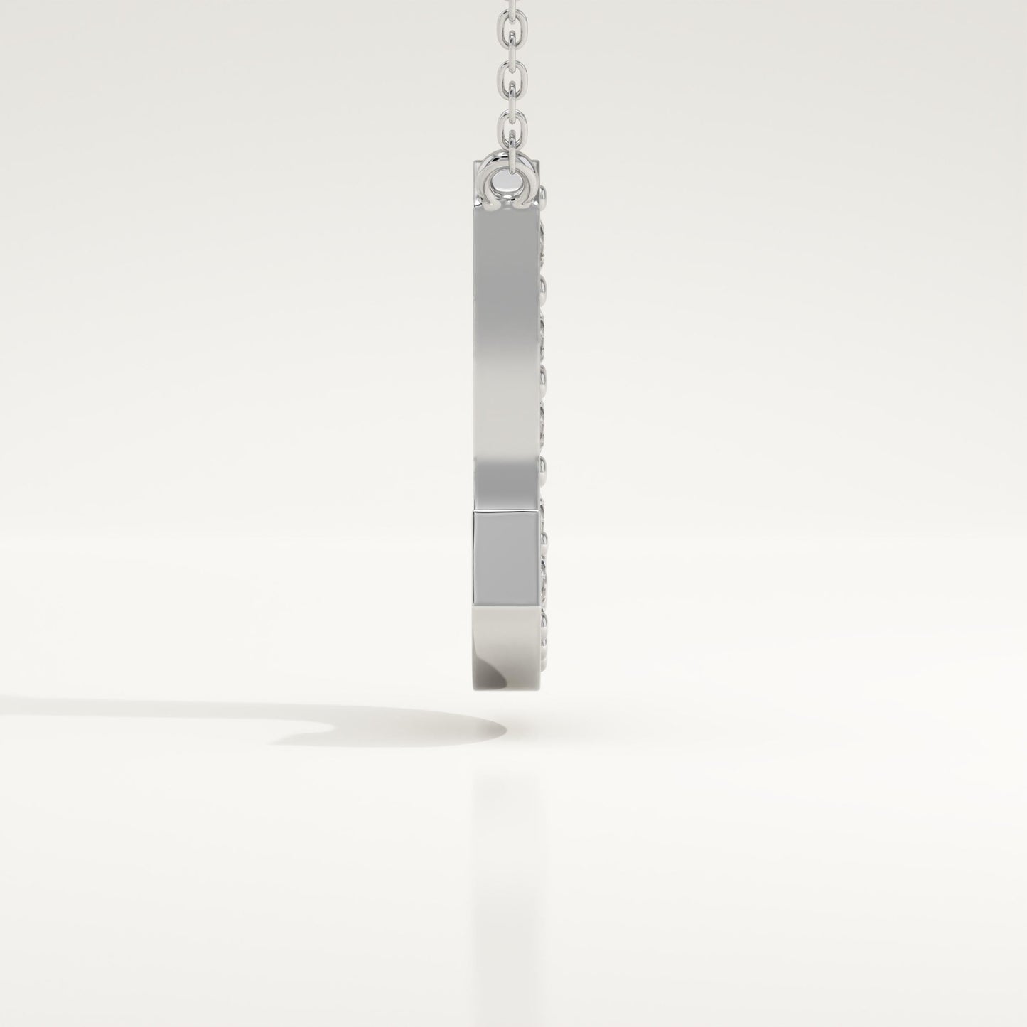 0.356 TCW Round Lab-Grown Diamond J Initial Necklace