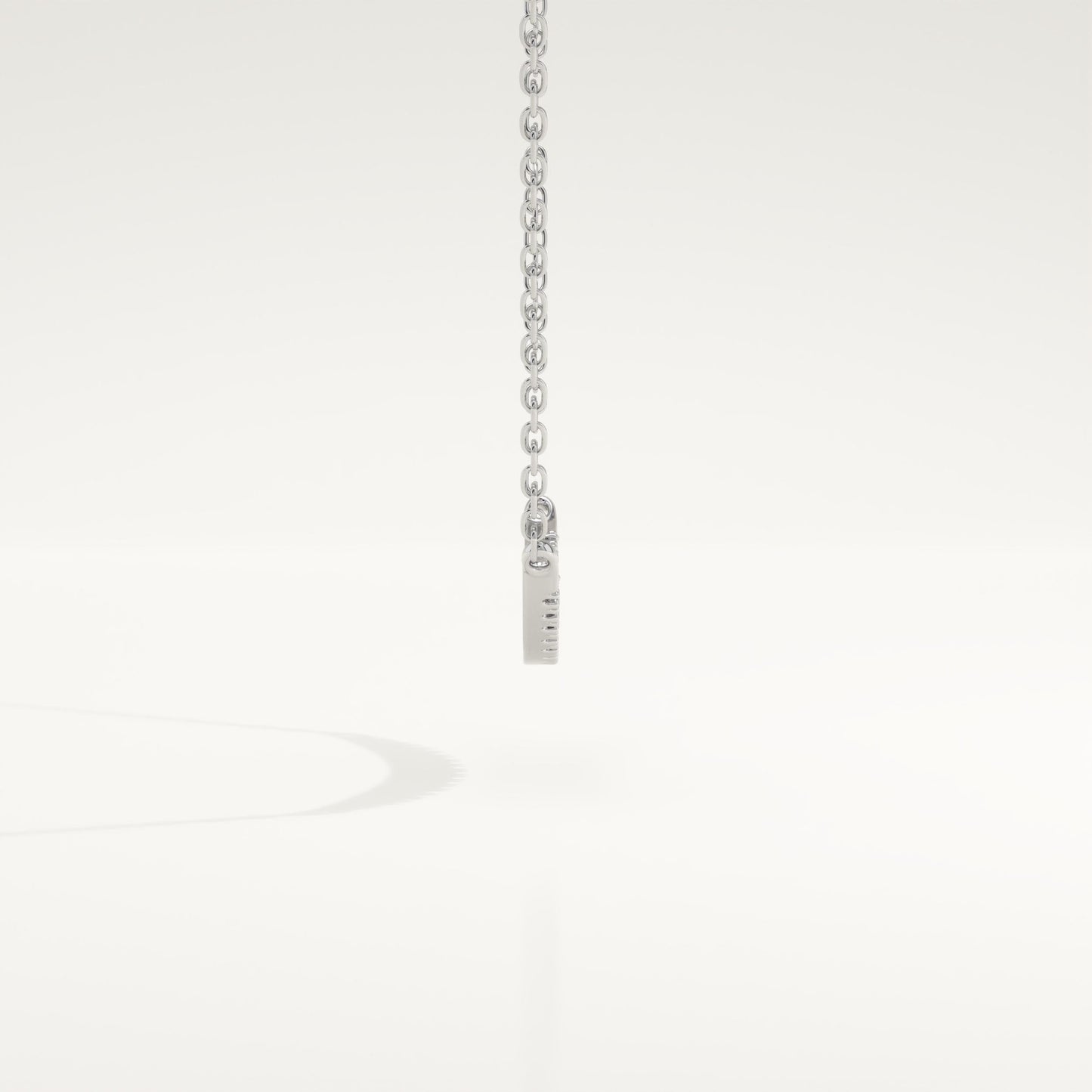 0.091 TCW Round Lab-Grown Diamond Smile Charm Necklace