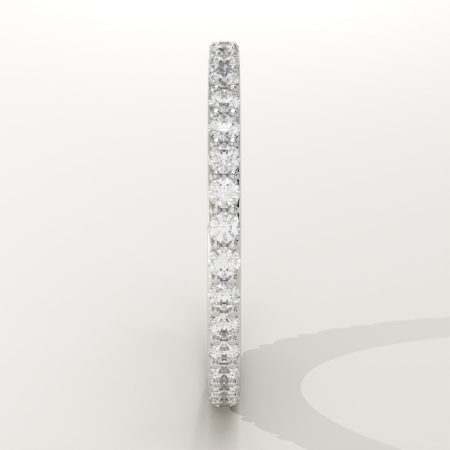 0.74 TCW Round Lab-Grown Diamond Full Eternity Wedding Band