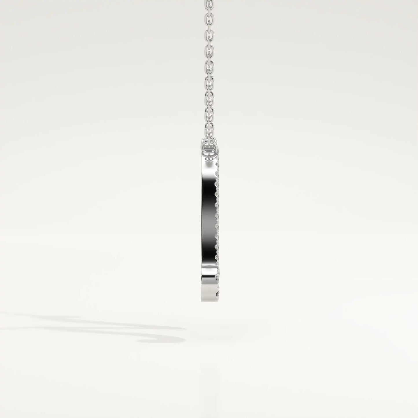 0.099 TCW Round Lab-Grown Diamond N Initial Necklace