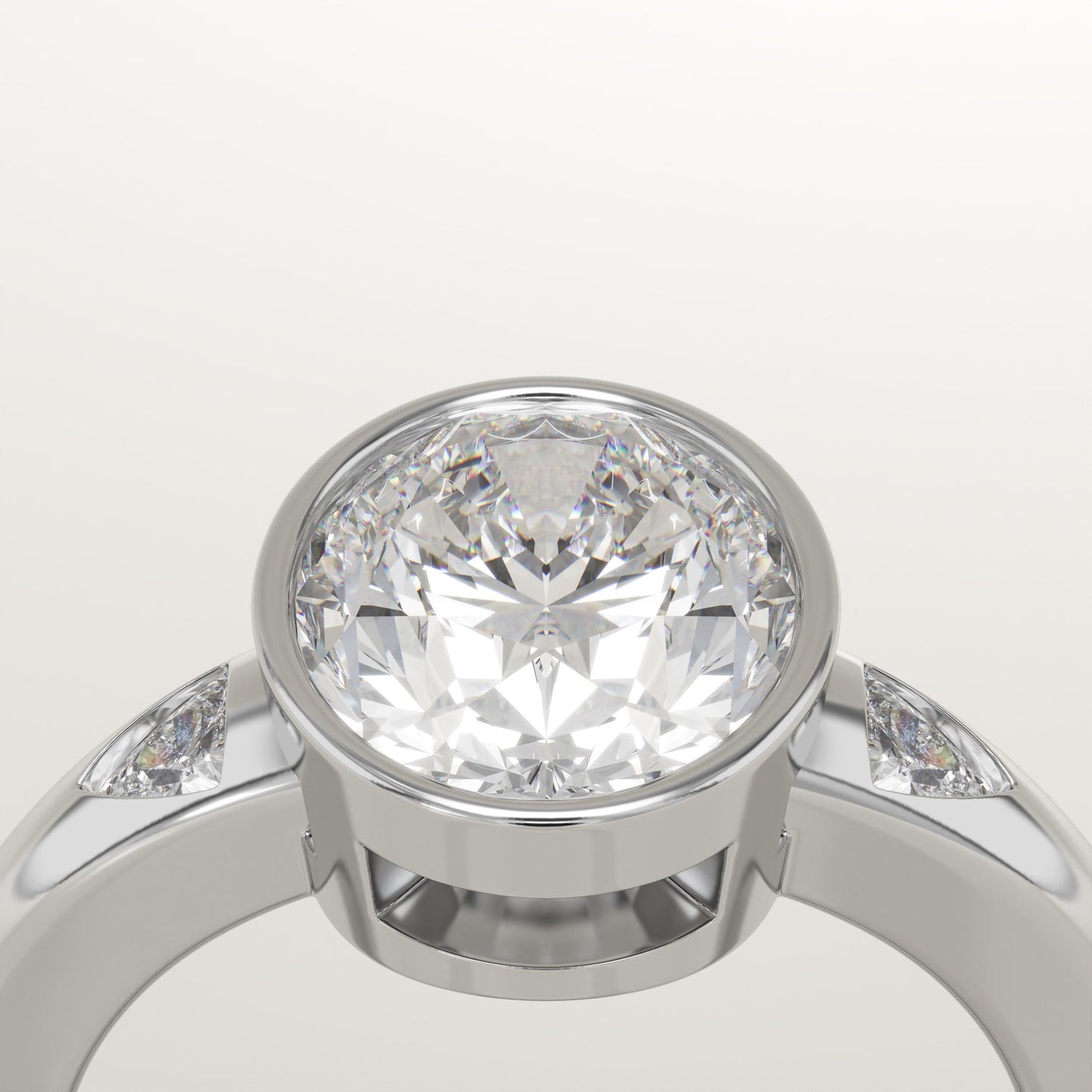 Oval Cut Three Stone Lab-Grown Diamond Engagement Ring