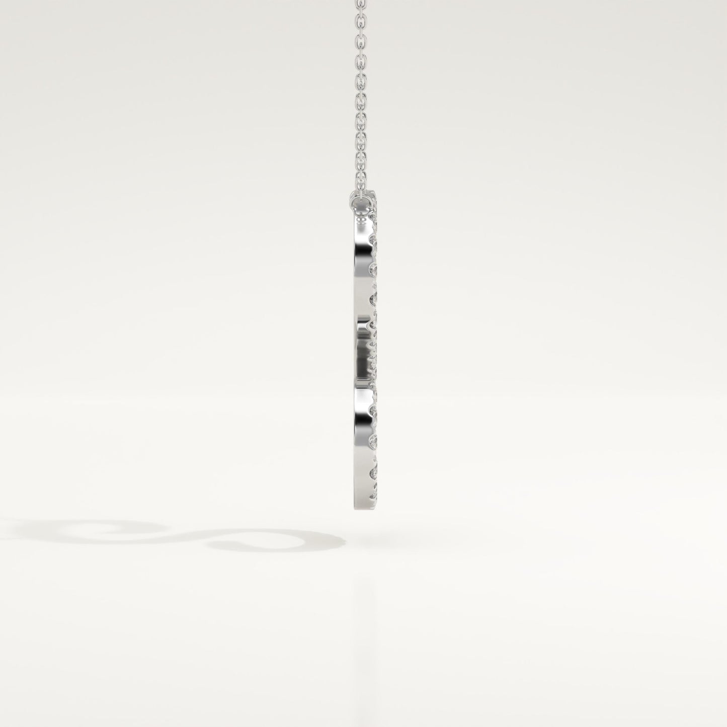 0.585 TCW Round Lab-Grown Diamond S Initial Necklace