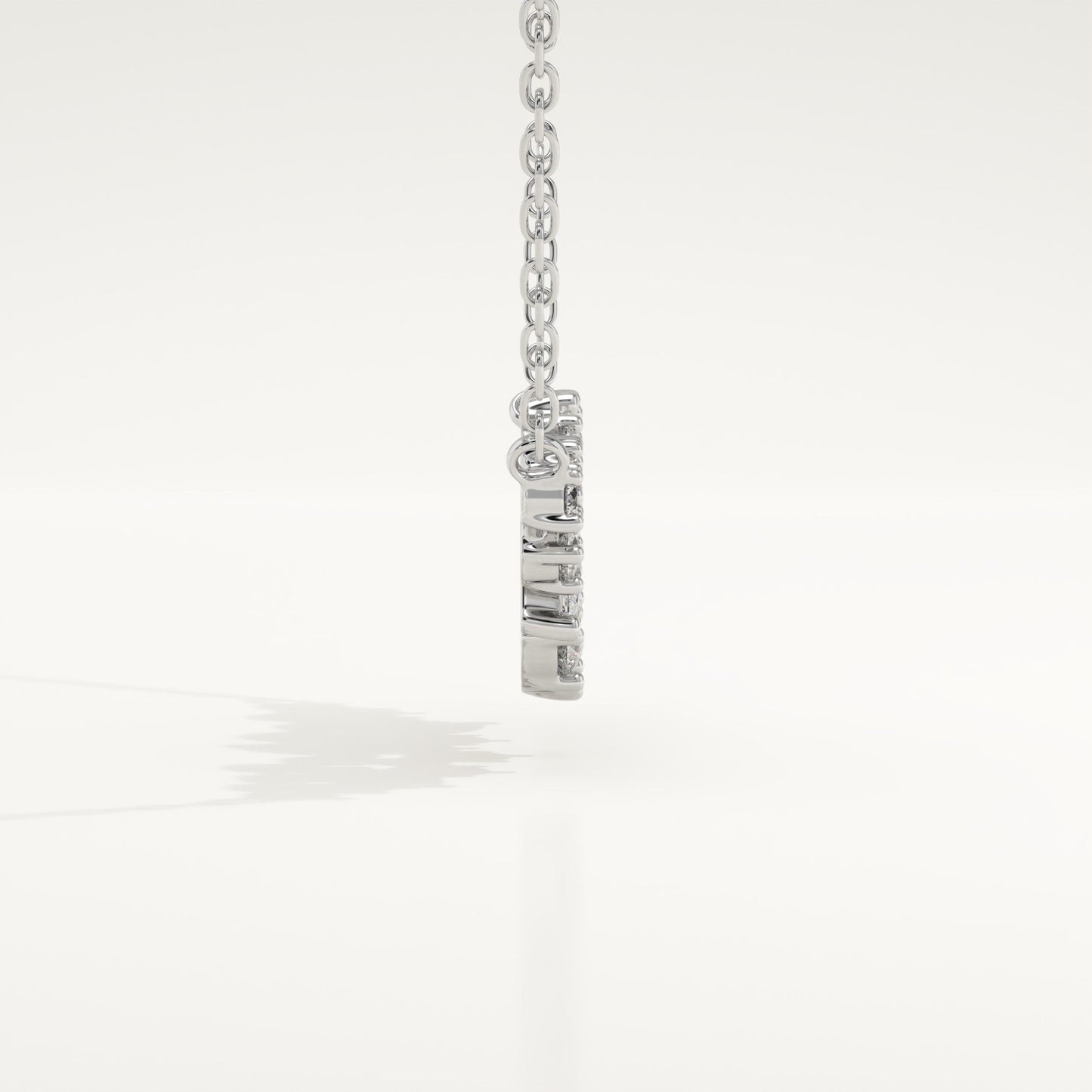 0.248 TCW Round & Marquise Lab-Grown Diamond Charm Necklace