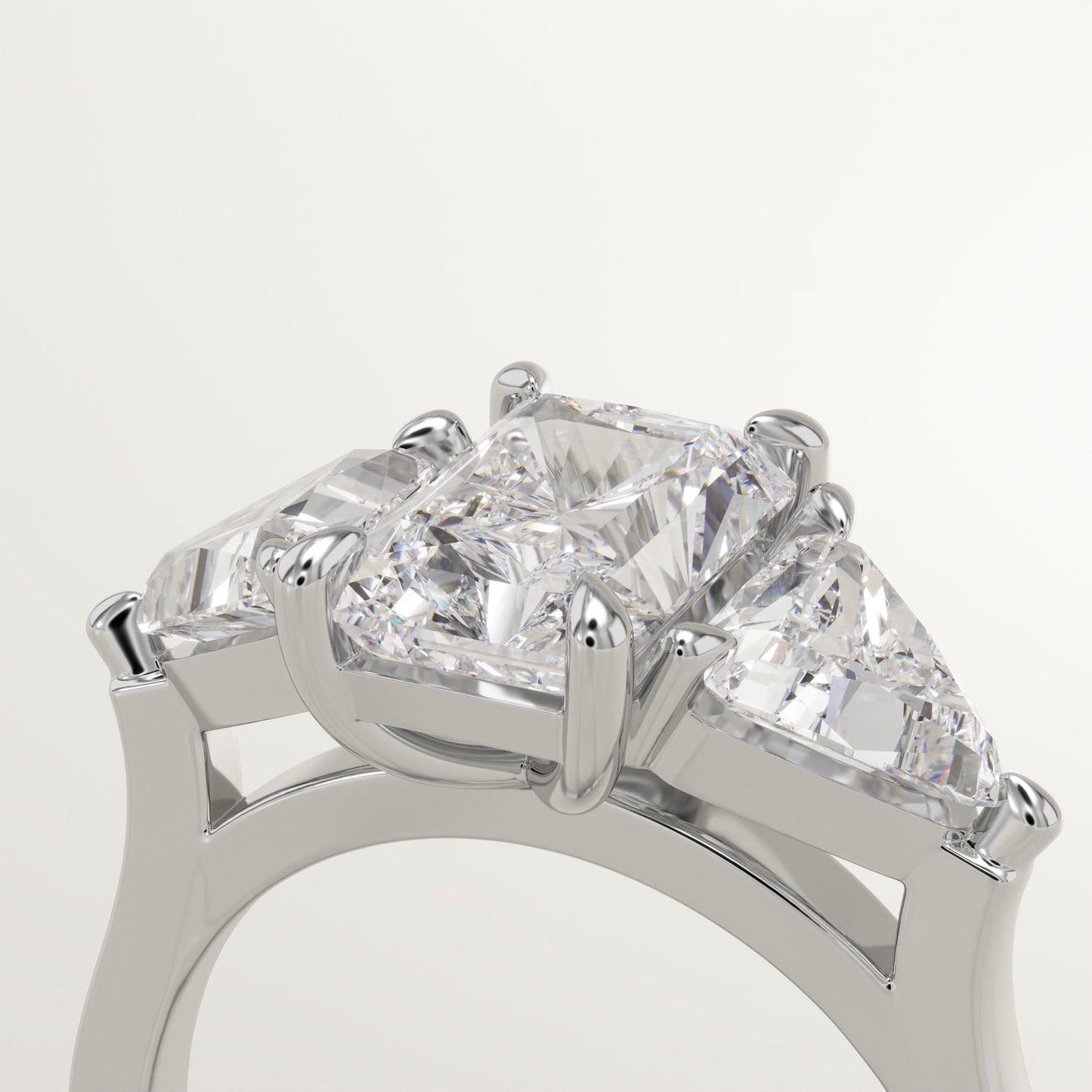 Radiant Cut Three Stone Lab-Grown Diamond Engagement Ring
