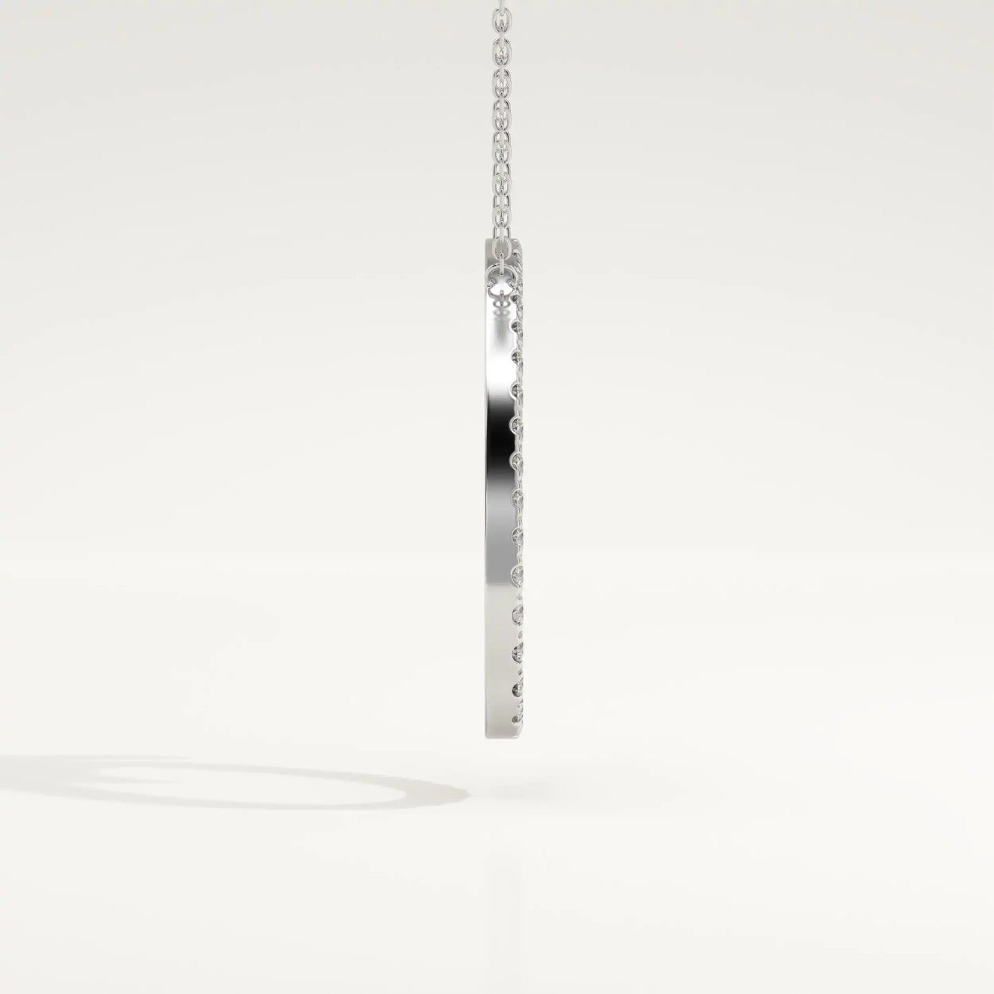 0.473 TCW Round Lab-Grown Diamond O Initial Necklace