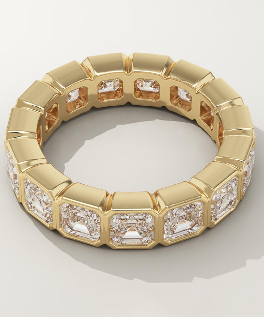 2.25 TCW Asscher Lab-Grown Diamond Full Eternity Wedding Band