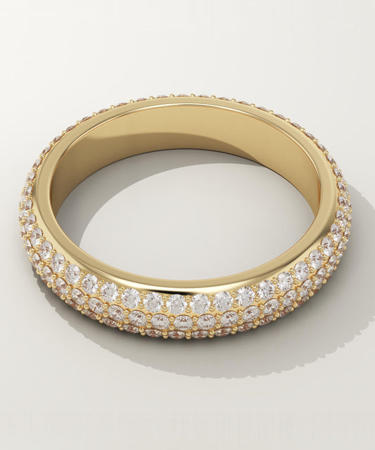 1.73 TCW Round Lab-Grown Diamond Multi Stone Wedding Band