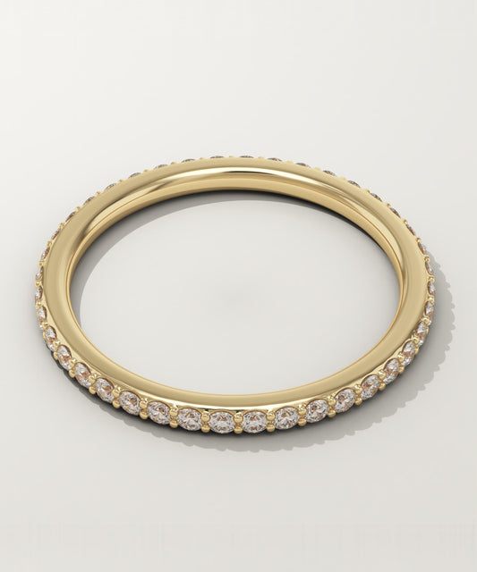 0.59 TCW Round Lab-Grown Diamond Full Eternity Wedding Band