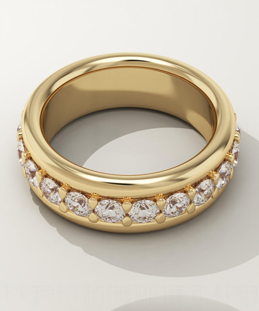 2.13 TCW Round Lab-Grown Diamond Full Eternity Wedding Band