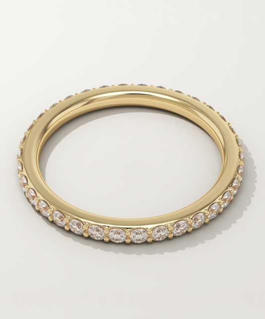 0.74 TCW Round Lab-Grown Diamond Full Eternity Wedding Band