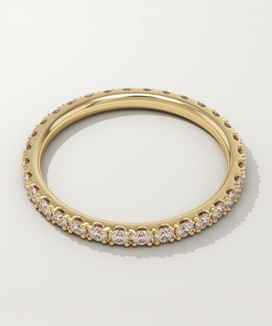 0.74 TCW Round Lab-Grown Diamond Full Eternity Wedding Band