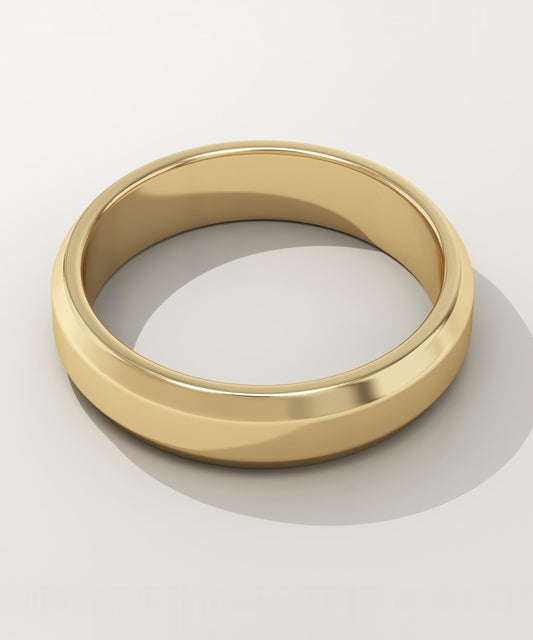 Beveled Edge Wedding Band