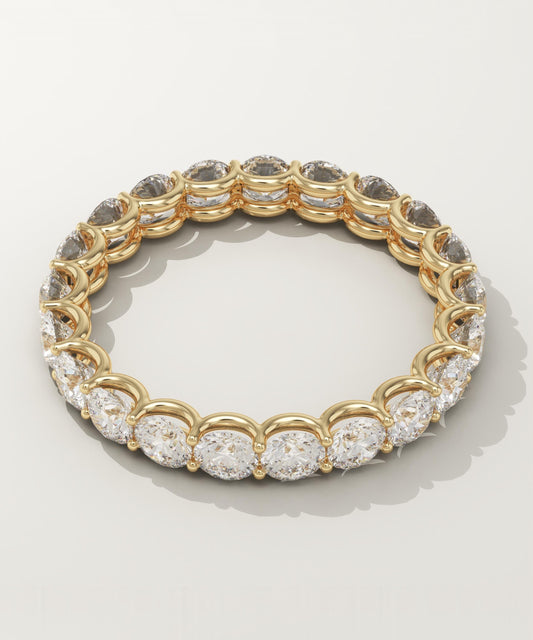 2.1 TCW Round Lab-Grown Diamond Full Eternity Wedding Band
