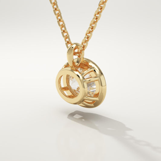 2 CT East West Oval Lab-Grown Diamond Solitaire & Bezel Necklace