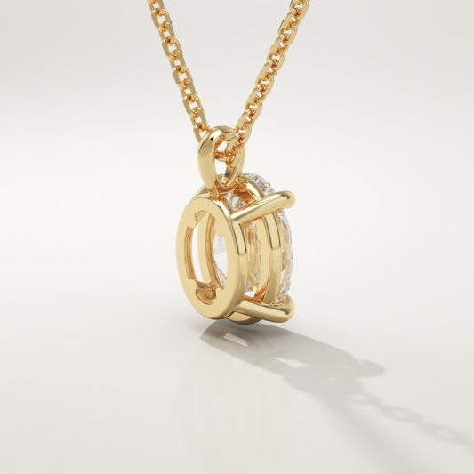 2 CT Oval Lab-Grown Diamond Solitaire Necklace