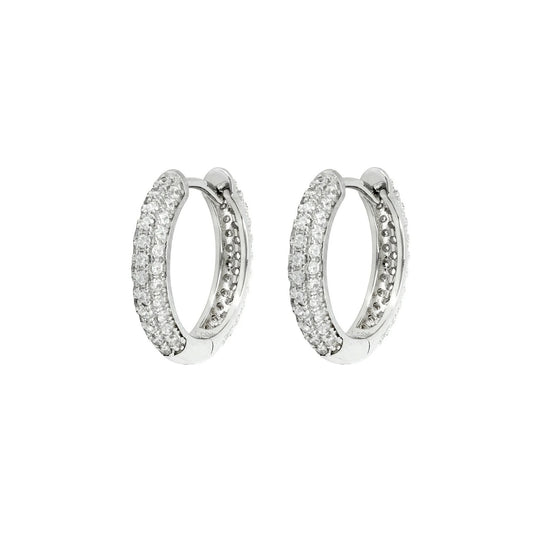 0.7 TCW Round Lab-Grown Diamond Hoop Earrings