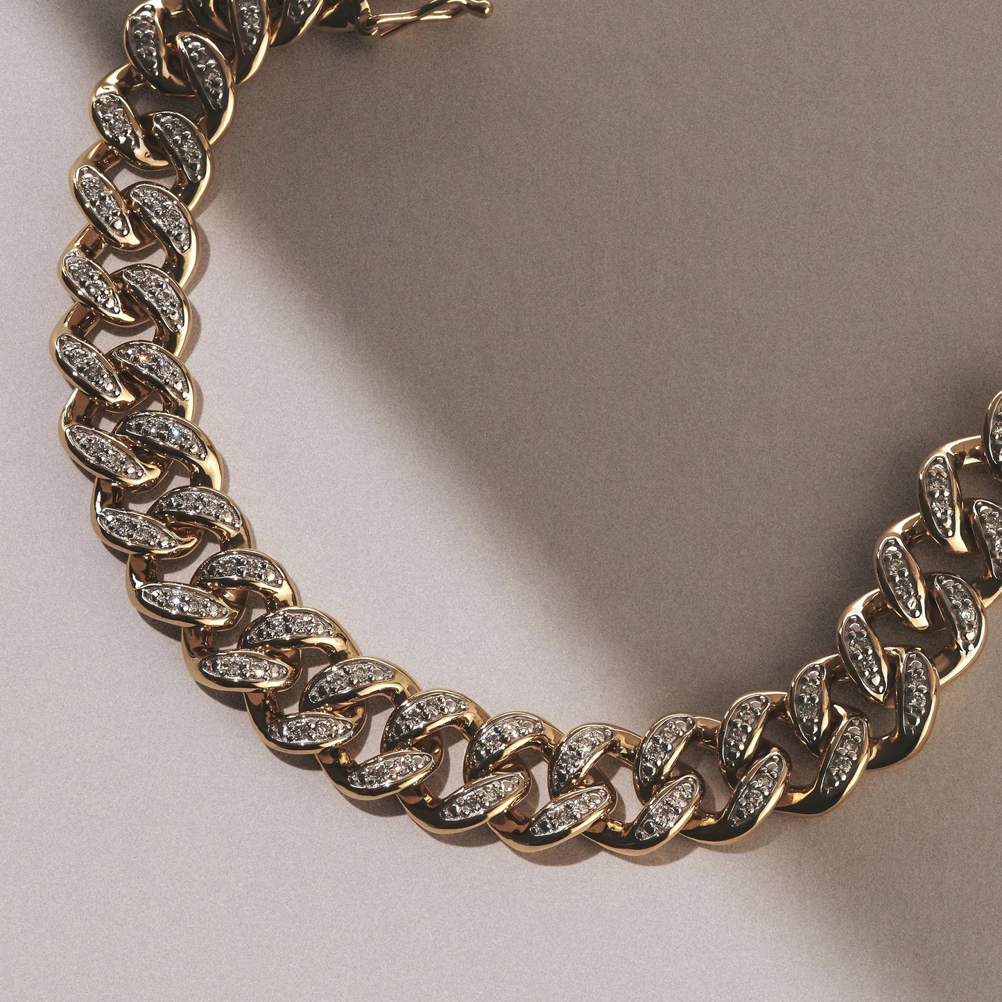 1.2 TCW Round Lab Grown Diamond Cuban Chained Bracelet