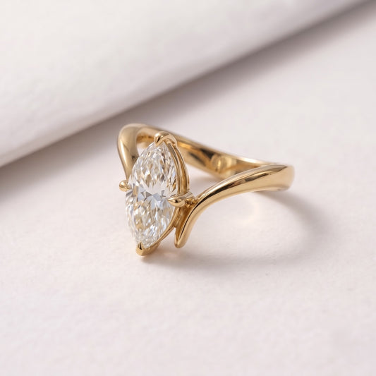 2 CT Marquise Cut Solitaire Lab-Grown Diamond Engagement Ring