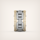 2.10 CT  Two Tone style Moissanite Diamond Men's Wedding Band
