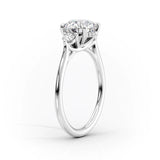 2 CT Radiant Cut Three Stone Hidden Halo Lab-Grown Diamond Engagement Ring