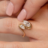 1.37 TCW Pear Cut Toi Et Moi Lab-Grown Diamond Engagement Ring