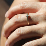 0.8 CT Asscher Cut Lab-Grown Diamond Bezel Engagement Ring