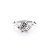 2 CT Radiant Cut Three Stone Lab-Grown Diamond Engagement Ring