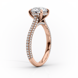 2 CT Asscher Cut Pave Lab-Grown Diamond Engagement Ring