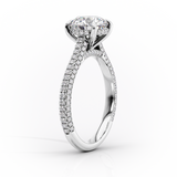 2 CT Asscher Cut Pave Lab-Grown Diamond Engagement Ring