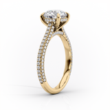 2 CT Asscher Cut Pave Lab-Grown Diamond Engagement Ring