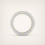 2.10 CT  Two Tone style Moissanite Diamond Men's Wedding Band
