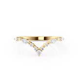 0.25 TCW Marquise & Round Cut Lab-Grown Diamond Curved Eternity Wedding Band