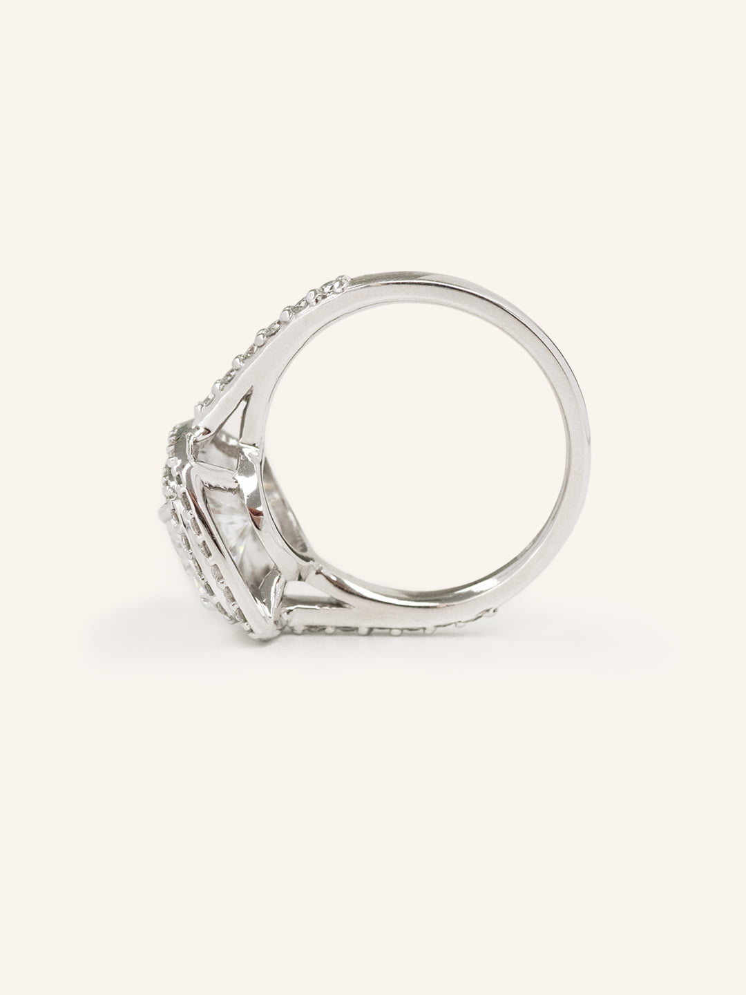 1 CT Cushion Cut Double Halo Lab-Grown Diamond Engagement Ring 4