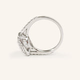 1 CT Cushion Cut Double Halo Lab-Grown Diamond Engagement Ring 4