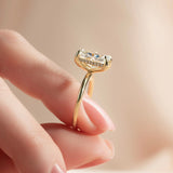 2 CT Radiant Cut Hidden Halo Lab-Grown Diamond Engagement Ring