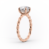 2 CT Asscher Cut Twisted Shank Lab-Grown Diamond Engagement Ring