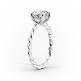 2 CT Asscher Cut Twisted Shank Lab-Grown Diamond Engagement Ring