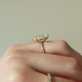 2 CT Marquise Cut Hidden Halo Twisted Shank Lab-Grown Diamond Engagement Ring