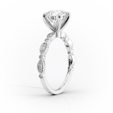 2 CT Asscher Cut Vintage Pave Lab-Grown Diamond Engagement Ring