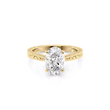 2 CT Oval Cut Vintage Hidden Halo Lab-Grown Diamond Engagement Ring