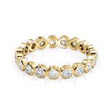 1 TCW Round Lab-Grown Diamond Bezel Full Eternity Wedding Band