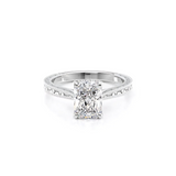 2 CT Radiant Cut Vintage Hidden Halo Lab-Grown Diamond Engagement Ring