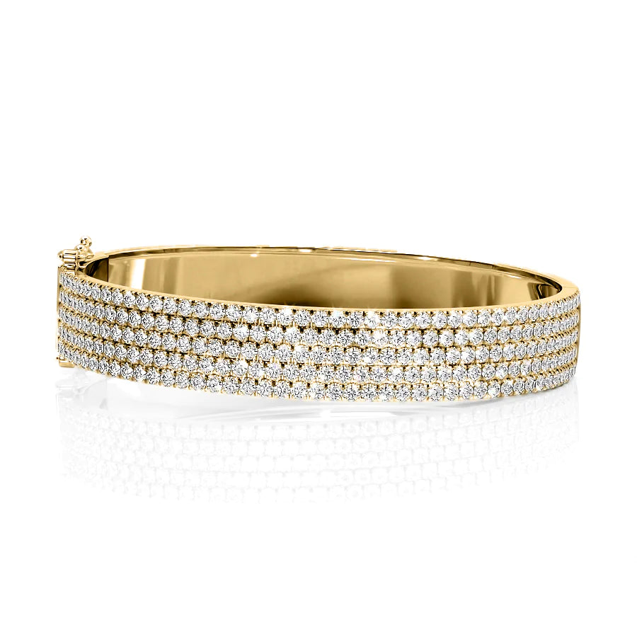 2 TCW Round Shaped Lab-Grown Diamond Bangle Bracelet 1