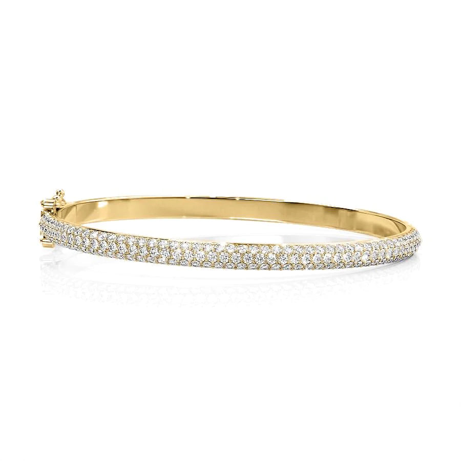 2 TCW Round Shaped Lab-Grown Diamond Bangle Bracelet 1